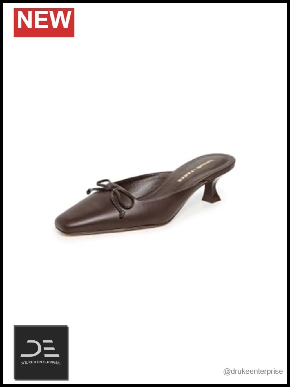 Leather Mules Women's Pointed Toe Heels 2.2lb